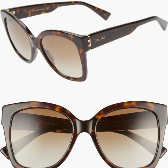 Gucci | Accessories | Gucci Brown Tortoise Sunglasses 54mm  display picture 3